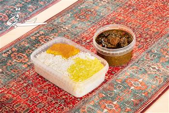 چلو خورش قرمه سبزی با گوشت گوسفندی